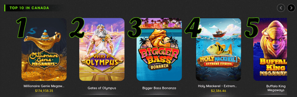 Top 10 slots at 888 Casino Ontario