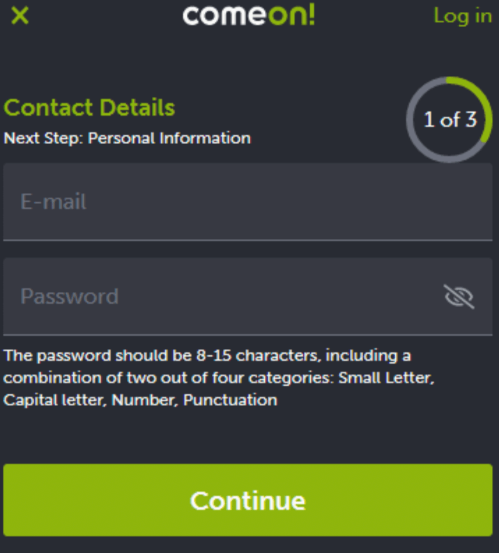 ComeOn! Casino Registration Ontario