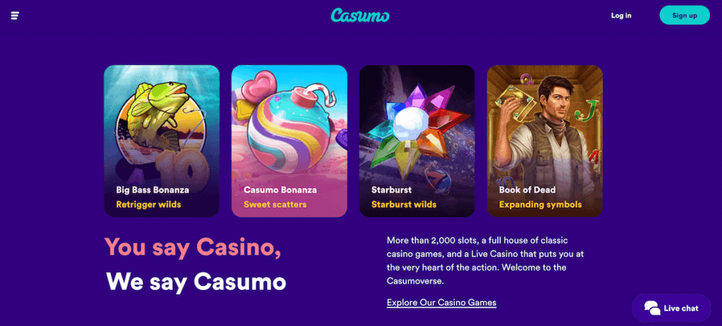 Casumo homepage Ontario