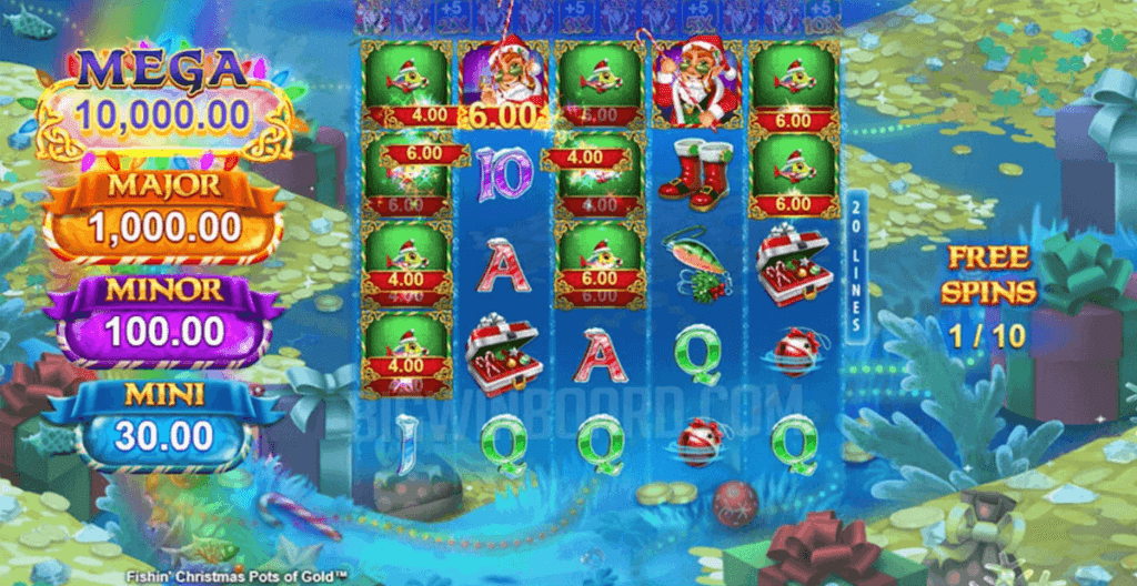 Fishin’ Christmas Pots of Gold Online Slot Ontario