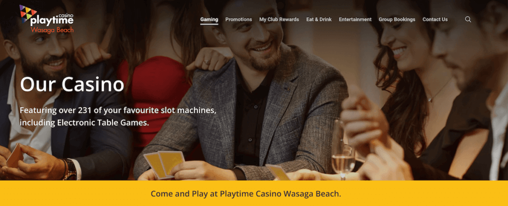 Playtime Casino Wasaga Beach Ontario Homepage