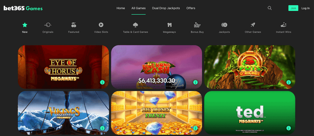 bet365 Games Homepage Ontario