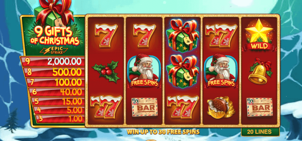 9 Gifts of Christmas Online Slot Ontario