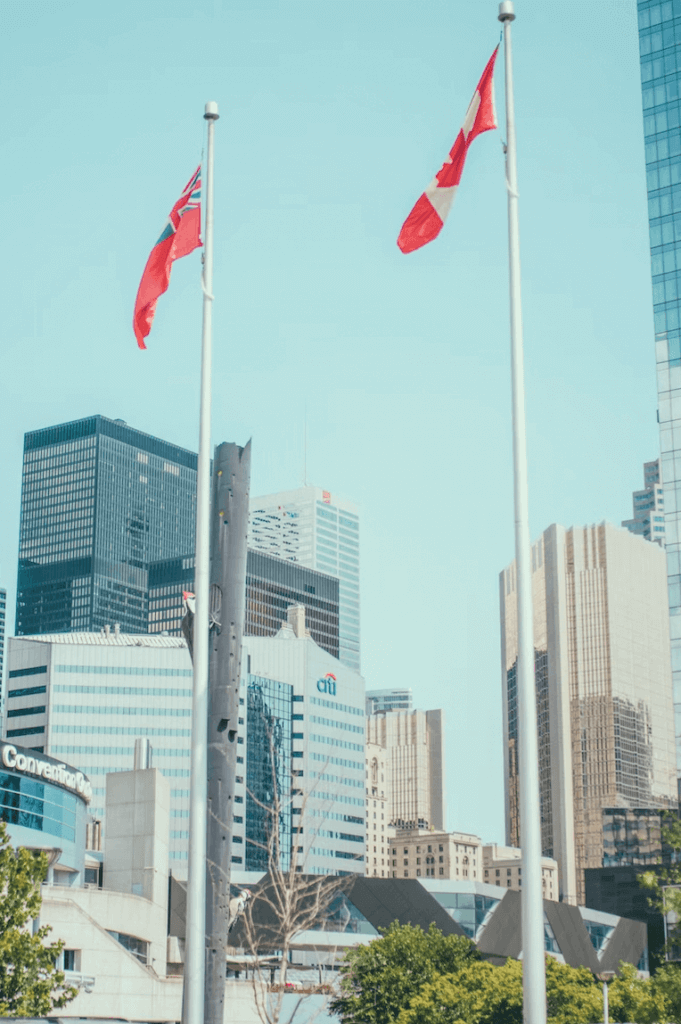 Ontario and Canada Flags