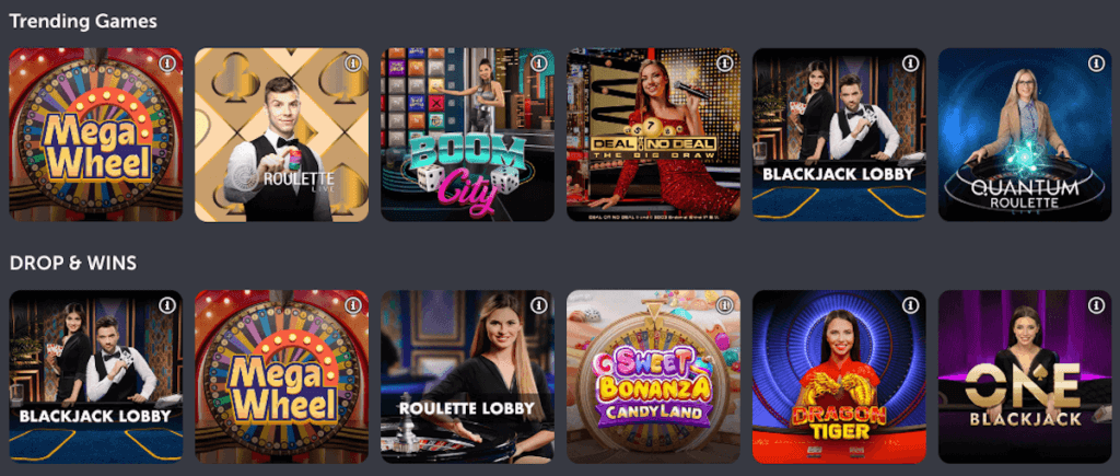 comeon ontario casino live casino games