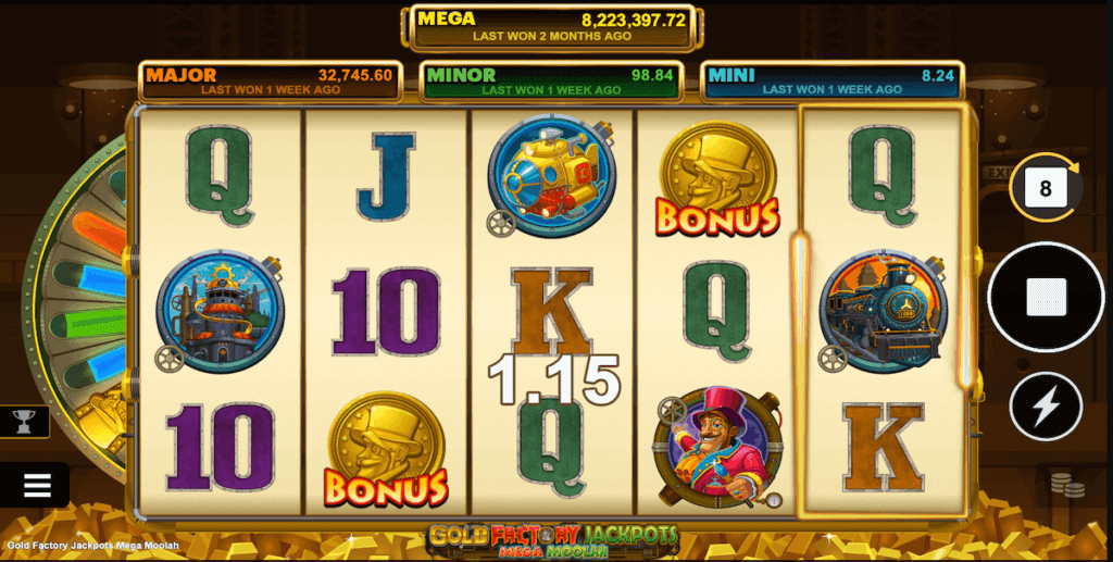 Gold Factory Jackpots Maple Moolah bonus coins 