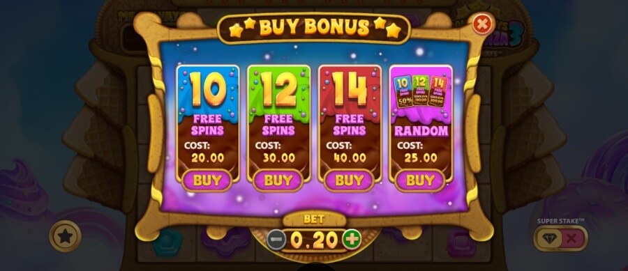 Candyways Bonanza 3 Megaways bonus buy