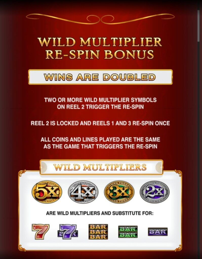 Mega Money Multiplier re-spin bonus