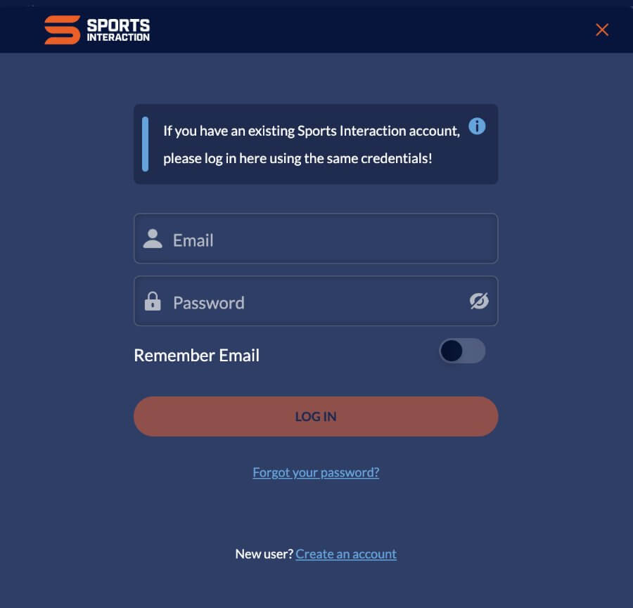 simple registration at sports interaction - ontario casinos