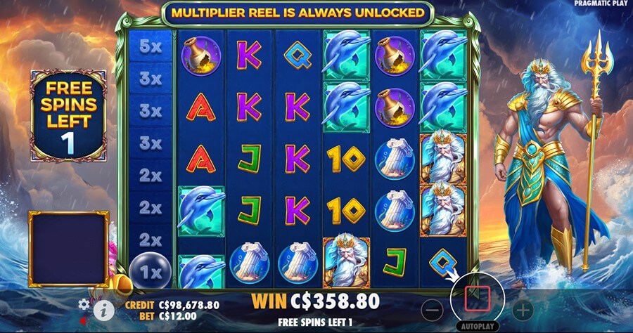 Waves of Poseidon - Free Spins Round