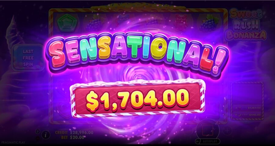 Sweet Rush Bonanza - Big Win